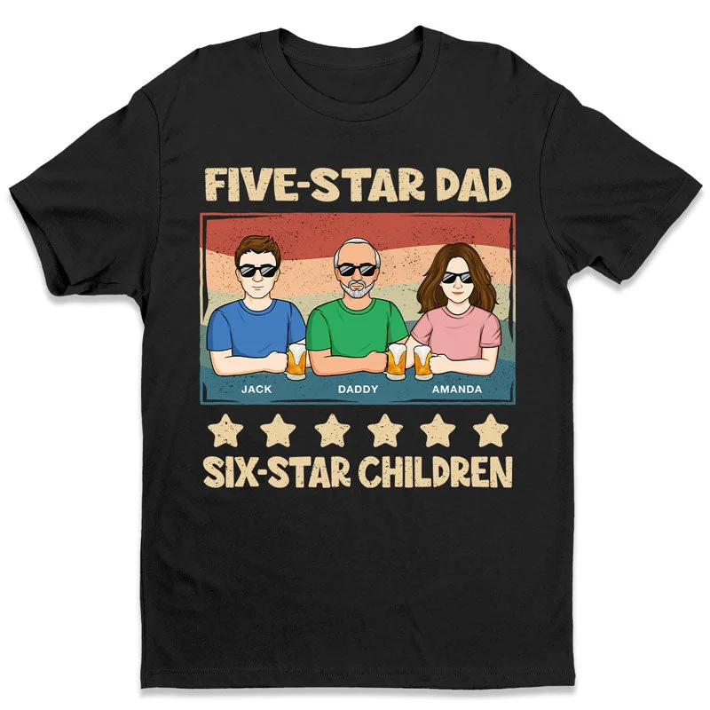 Five-Star Dad - Family Personalized Custom Unisex T-shirt, Hoodie, Sweatshirt - Gift For Dad