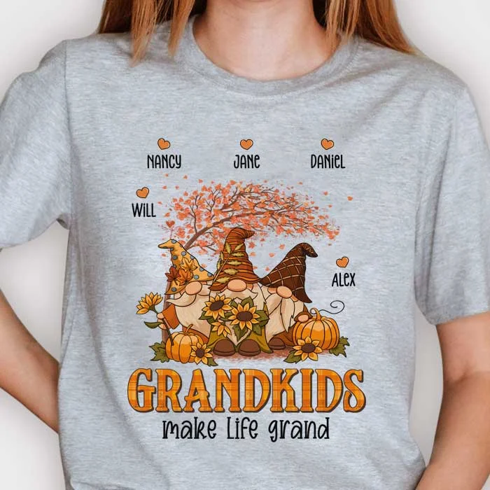 Grandkids Make Life Grand - Personalized Unisex T-Shirt