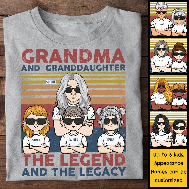 Grandma & Granddaughter, Legend & Legacy - Personalized Unisex T-shirt, Hoodie - Gift For Mom, Grandma