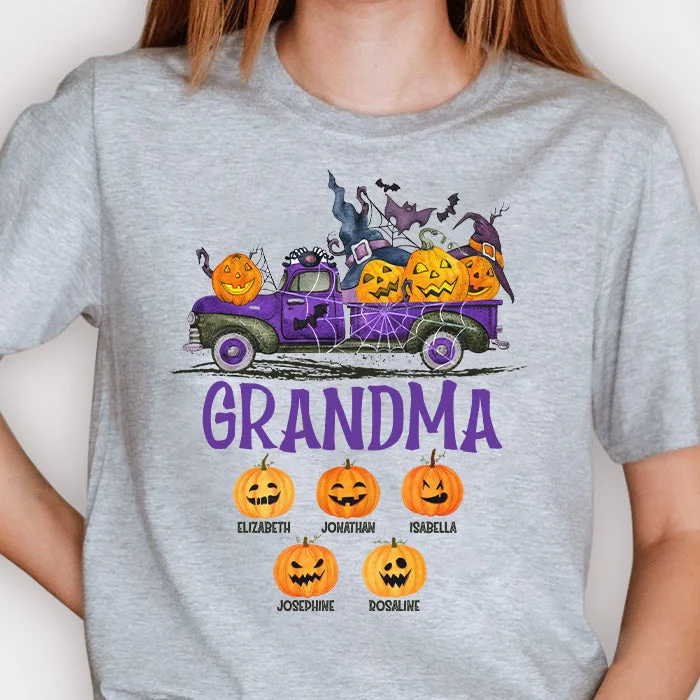 Having Fun With The Pumpkins - Personalized Unisex T-Shirt, Halloween Ideas.