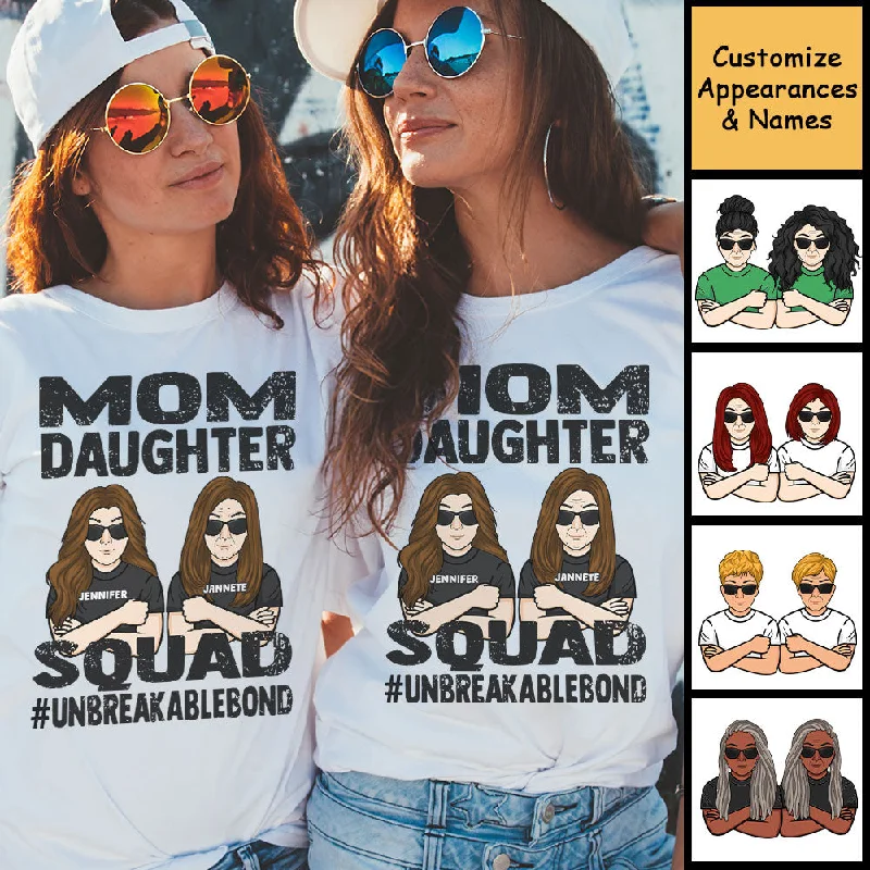 Mom Daughter Squad - Gift For Mom, Personalized Unisex T-shirt