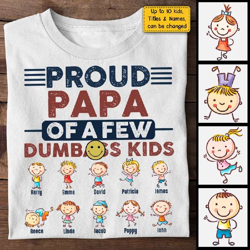 Proud Father Of Us - Personalized Unisex T-shirt, Hoodie - Gift For Dad, Grandpa