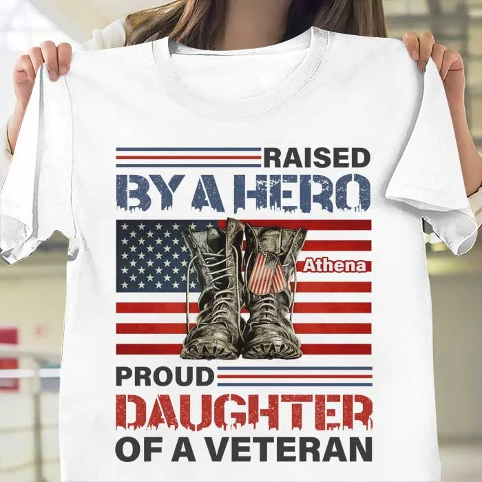 Raised By A Hero - Personalized Unisex T-Shirt