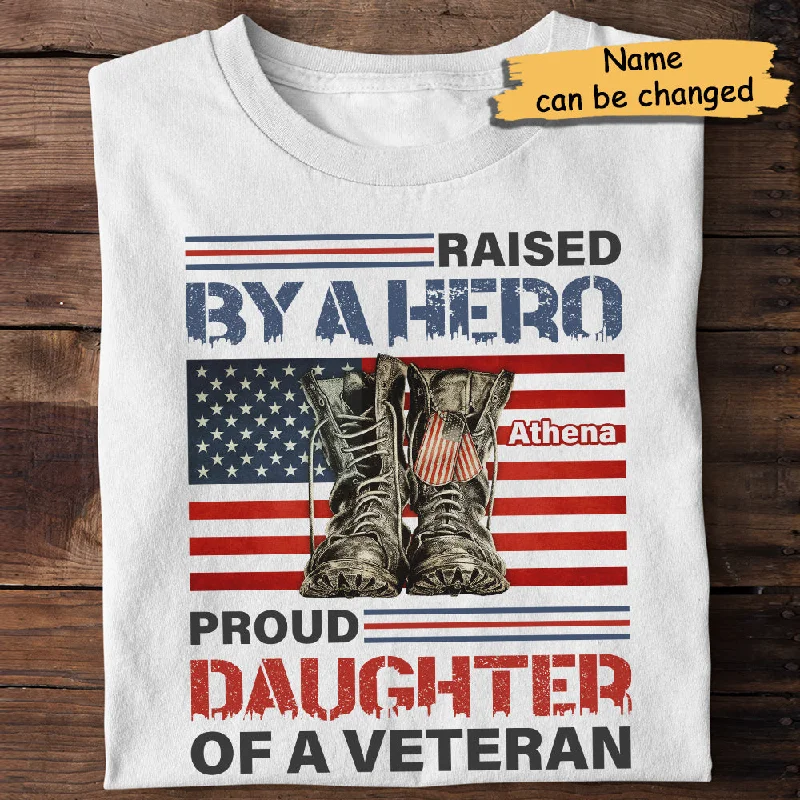 Raised By A Hero - Personalized Unisex T-Shirt