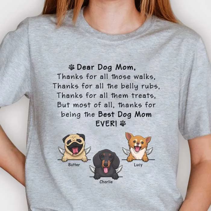 Thanks For Being The Best Dog Mom & Dog Dad - Gift For Dog Mom - Personalized Unisex T-shirt, Hoodie