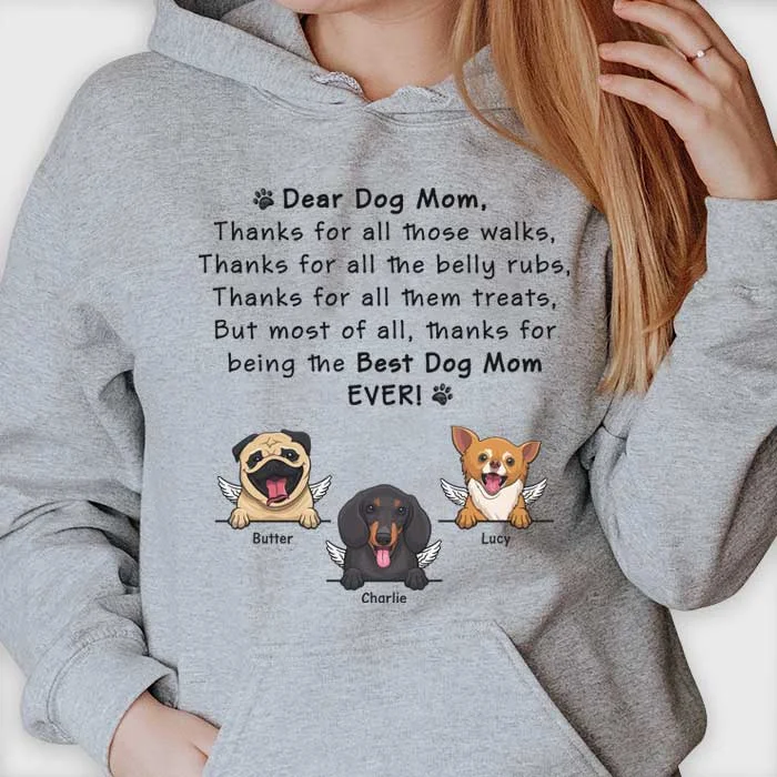 Thanks For Being The Best Dog Mom & Dog Dad - Gift For Dog Mom - Personalized Unisex T-shirt, Hoodie