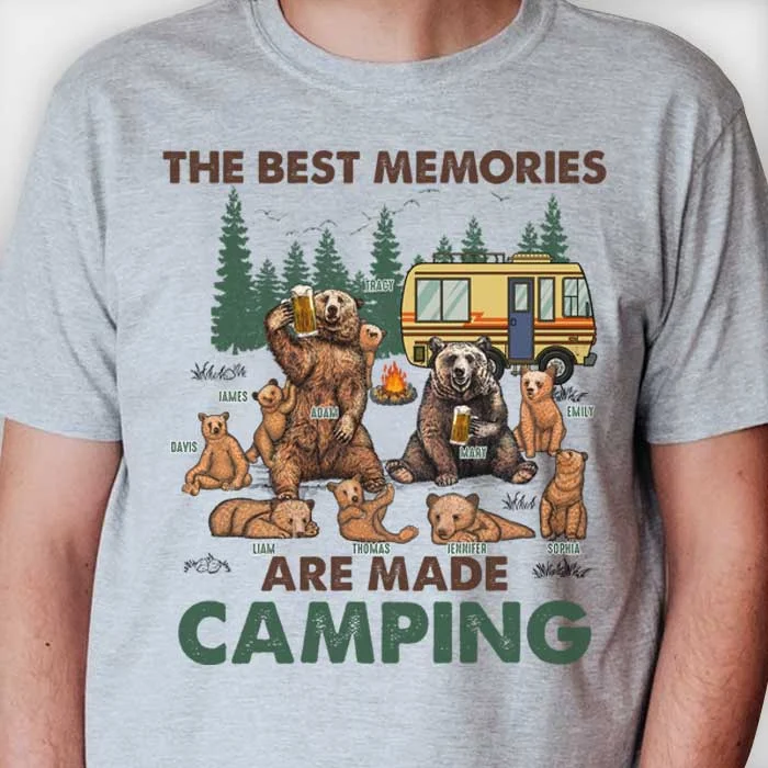 The Best Memories Are Made Camping - Personalized Unisex T-shirt, Hoodie - Gift For Couples, Gift For Camping Lovers