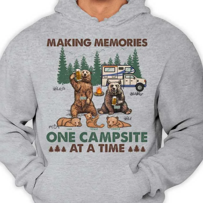 The Best Memories Are Made Camping - Personalized Unisex T-shirt, Hoodie - Gift For Couples, Gift For Camping Lovers