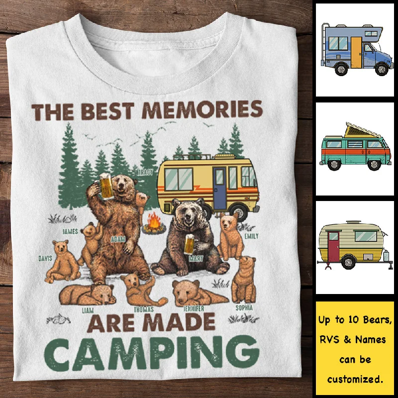 The Best Memories Are Made Camping - Personalized Unisex T-shirt, Hoodie - Gift For Couples, Gift For Camping Lovers