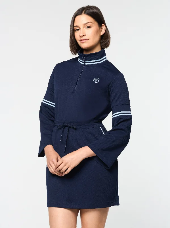 Pavia Twill Dress- Maritime Blue