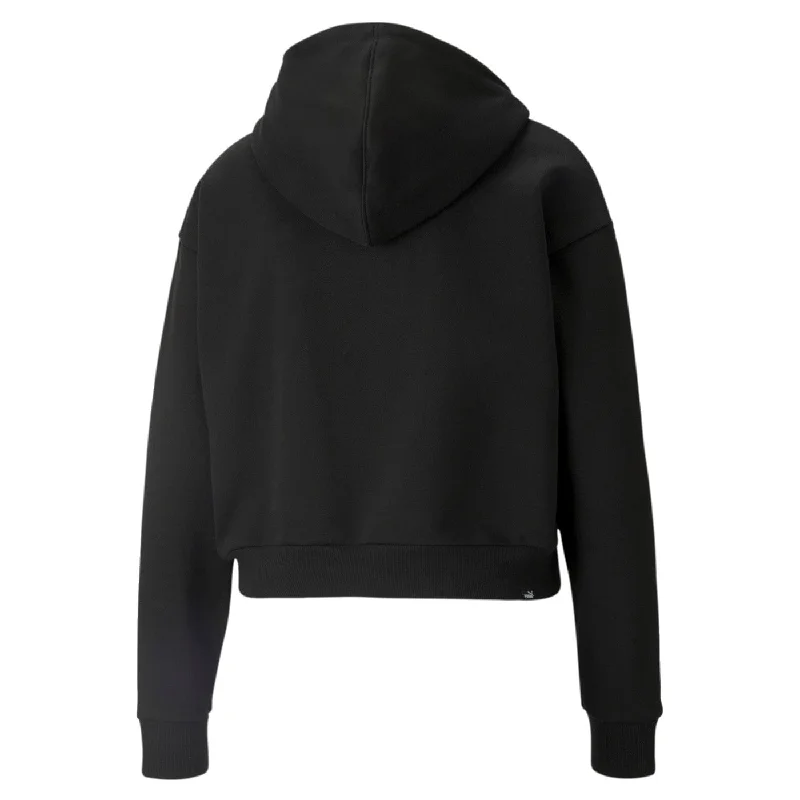 Puma ESS+ Embroidered Cropped Hoodie FL 587902 01 black