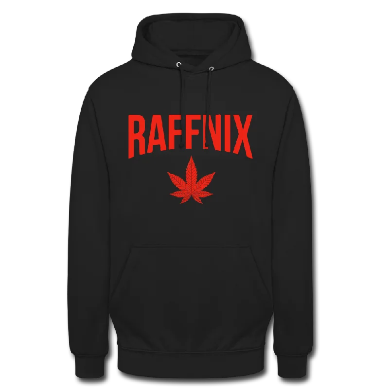 RAFFNIX (Rot) - Damen & Herren Weed Hoodie