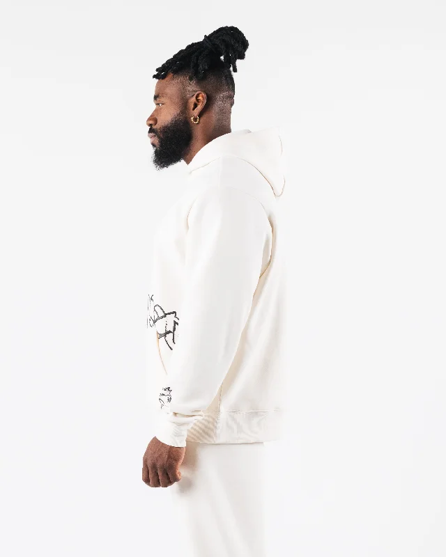 Script Hoodie - Ivory