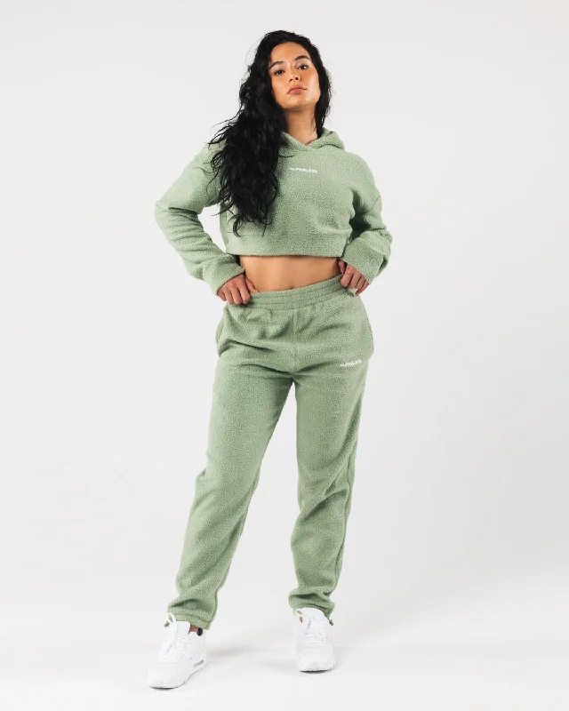 King Crop Hoodie - Sage