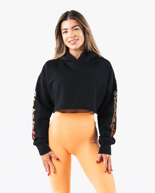 Trilogy Crop Hoodie - Black