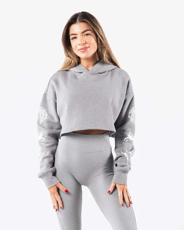 Trilogy Crop Hoodie - Grey