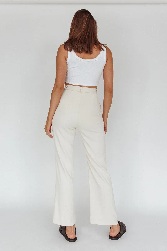 Back To Basics High Waist Pants Stone