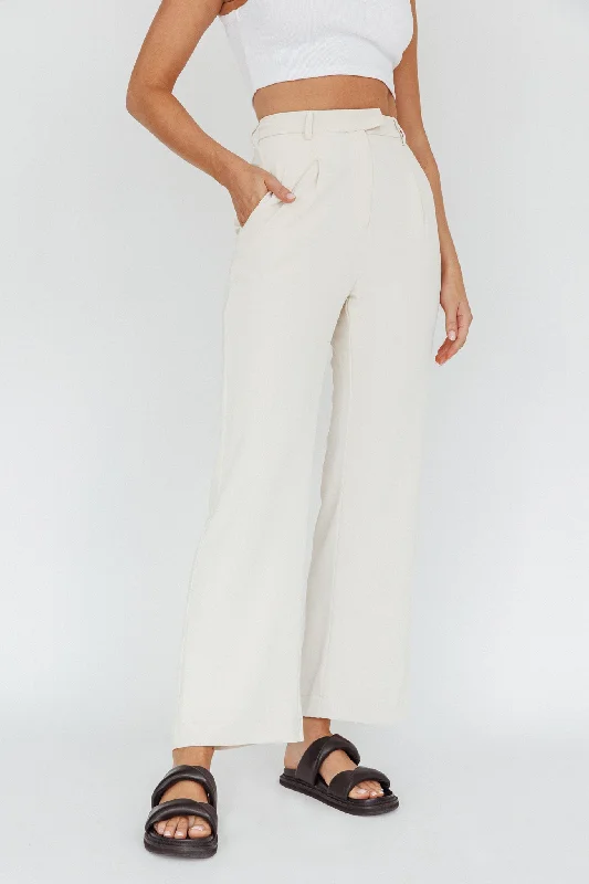 Back To Basics High Waist Pants Stone