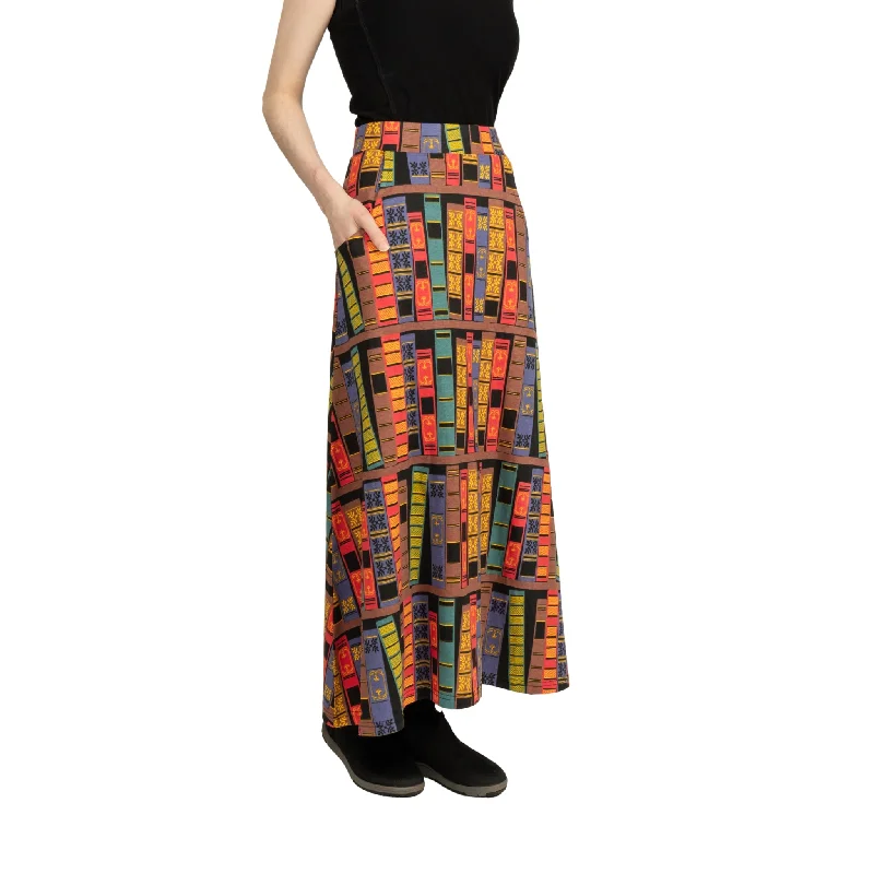 Book Spines Maxi Skirt