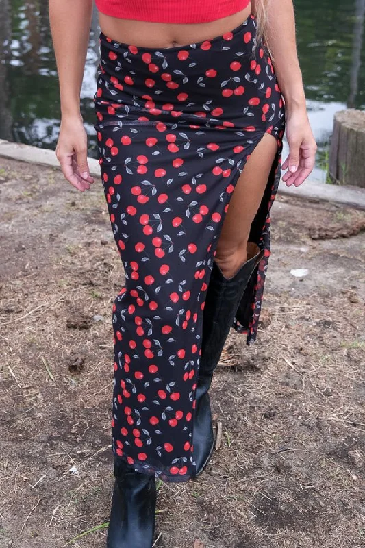 Pre-Order Cherry On Top Maxi Skirt