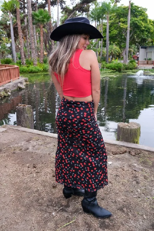 Pre-Order Cherry On Top Maxi Skirt