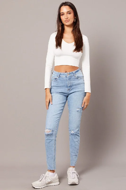 Denim Skinny Jean High Rise