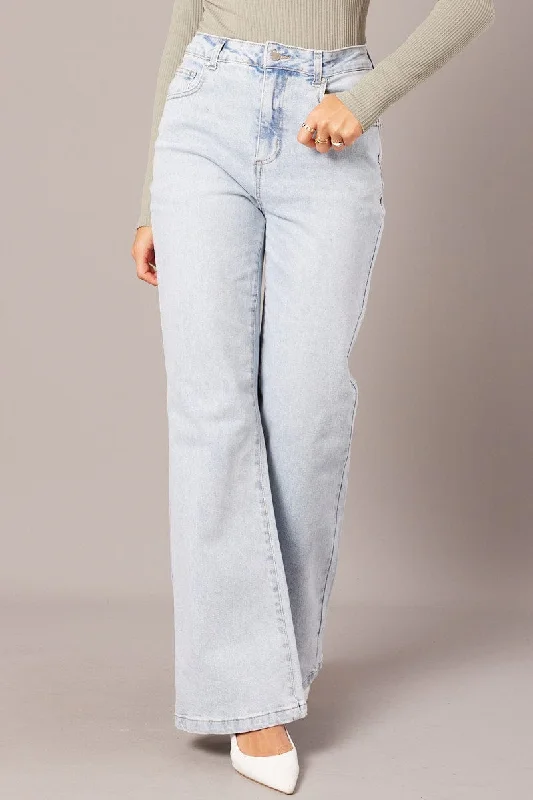 Denim Wide Leg Jean High Rise