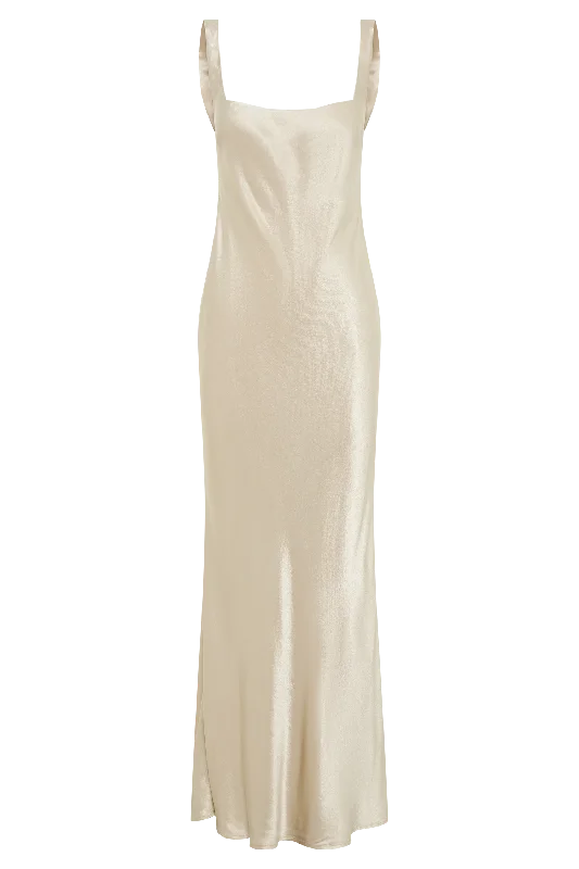 Ensley Satin Maxi Dress - Champagne