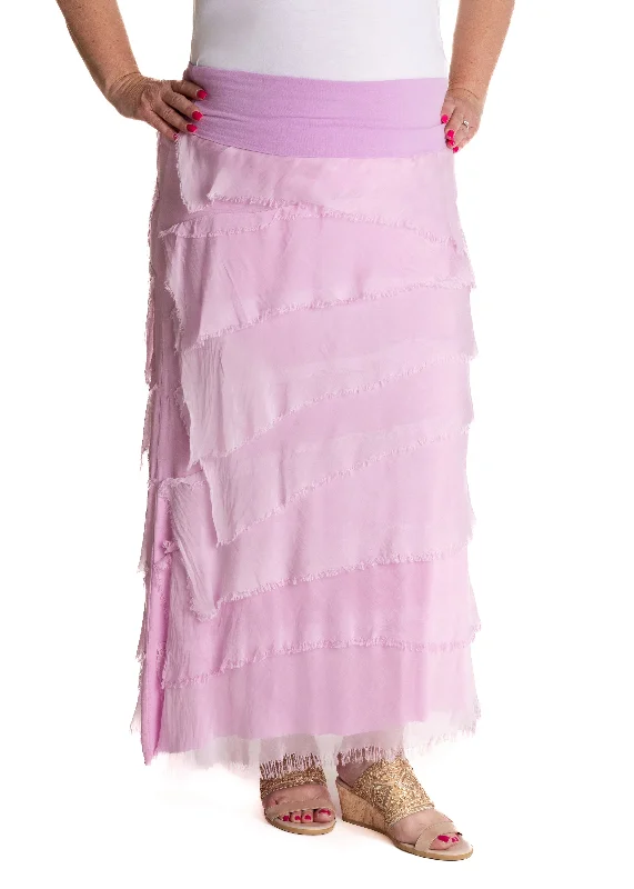 Fifi Silk Skirt in Petal Pink