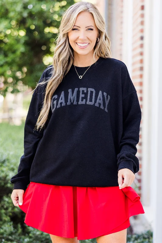 Get Ready, It's Game Day Pullover, Black