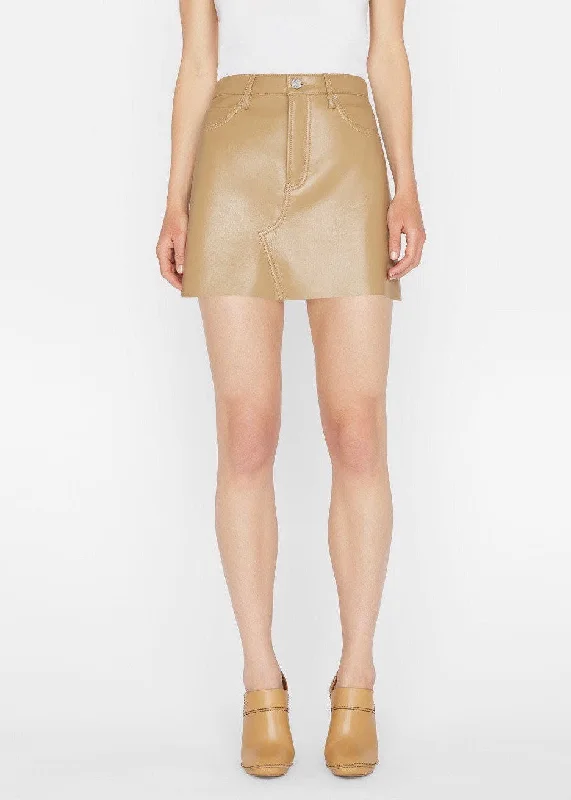 High N' Tight Recycled Leather Skirt (Light Camel)