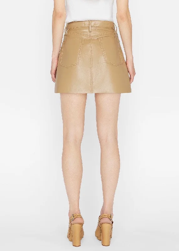 High N' Tight Recycled Leather Skirt (Light Camel)