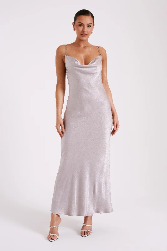 Kalani Chain Maxi Dress - Silver