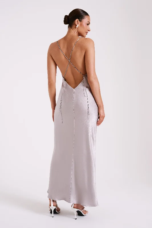 Kalani Chain Maxi Dress - Silver