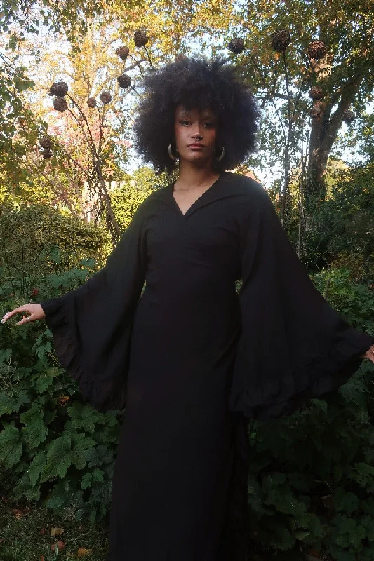 Khroma Venus Robe Dress in Nightshade Black