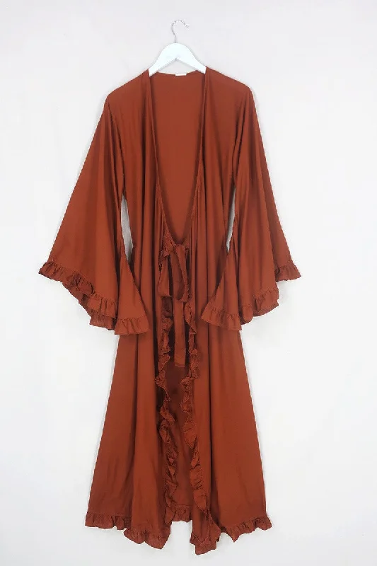 Khroma Venus Robe Dress in Red Clay