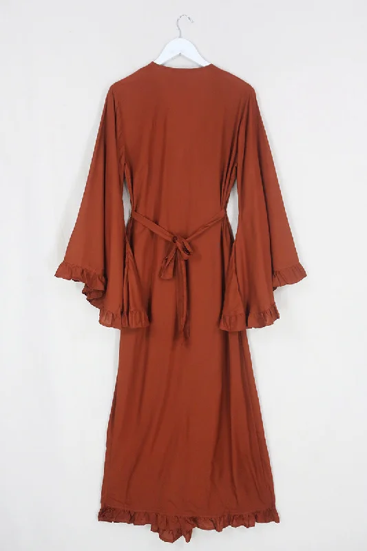 Khroma Venus Robe Dress in Red Clay