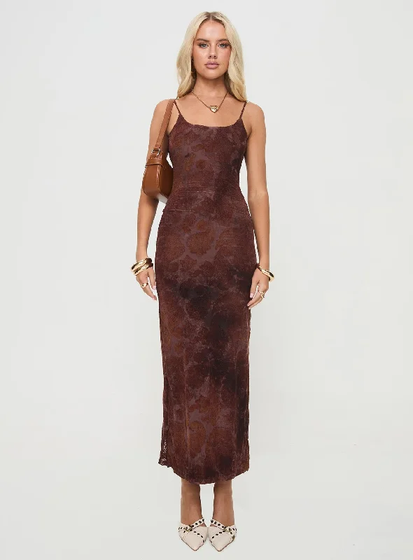 Knox Maxi Dress Chocolate