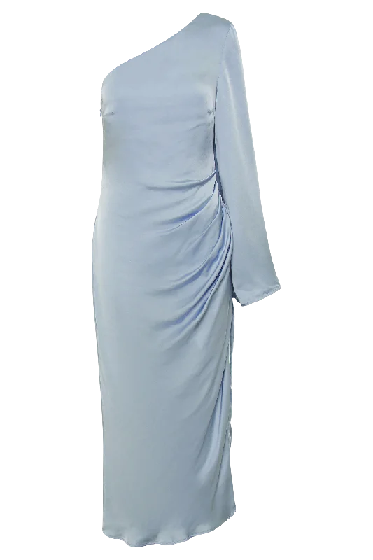 Nyomi One Shoulder Maxi Dress - Ice Blue