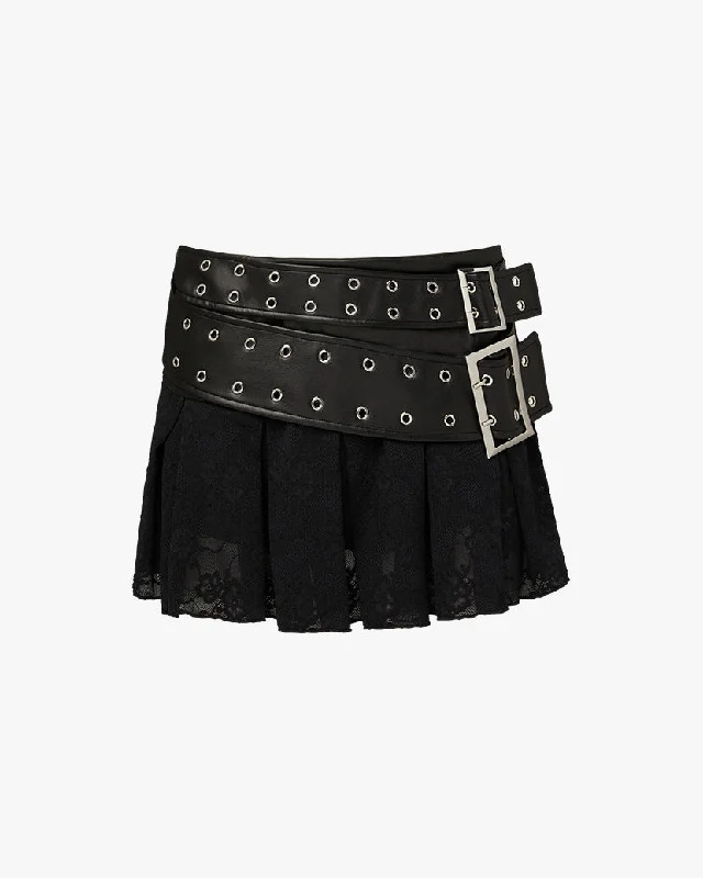 Pleated Micro Mini Skirt