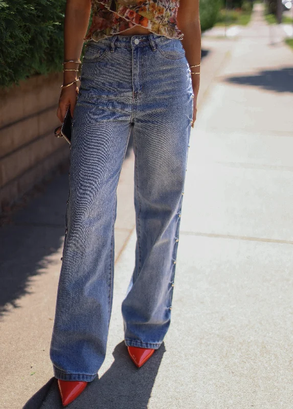 Strut My Way Studded Denim