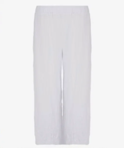 White Crinkle Clark Pant