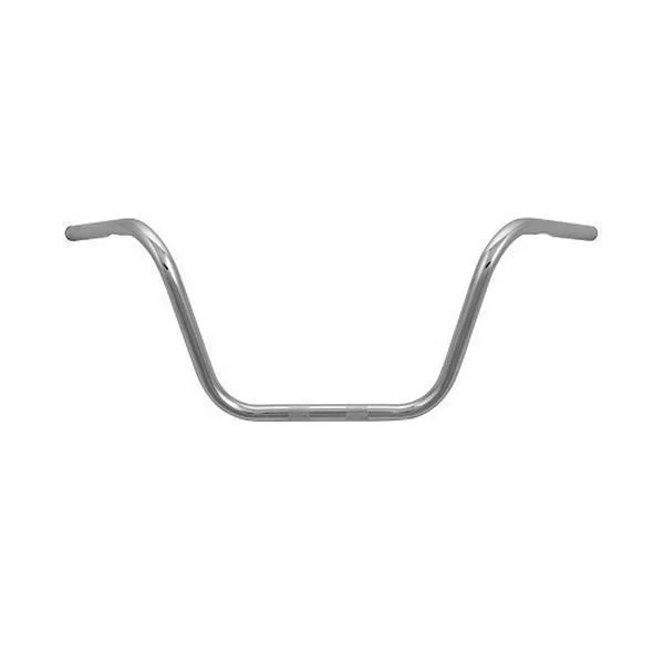 HardDrive 'Buckhorn' Low 1 in. Chrome Handlebars for Harley-Davidson 1982-2014 all models