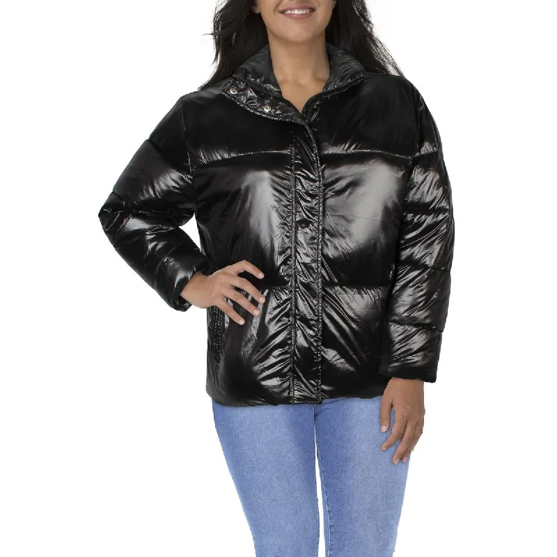 Rachel Roy Collection Womens Plus Quilted Nylon Puffer Jacket