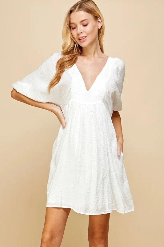 Puff Sleeve Baby Doll Dress (FINAL SALE)