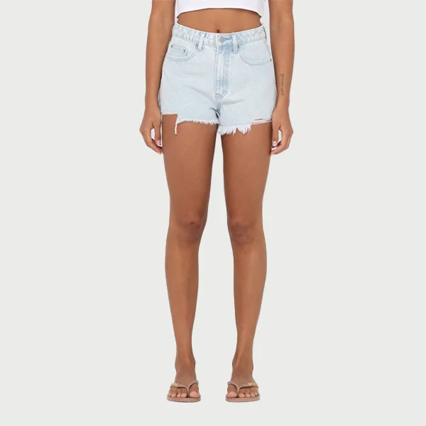 Rusty Dime High Rise Denim Short - Aspen Blue