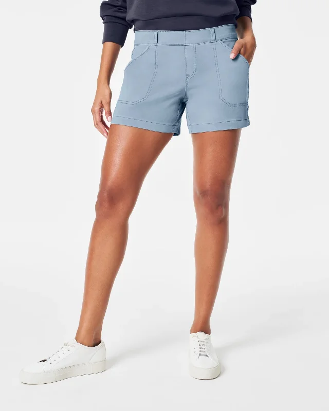 Spanx Stretch Twill Shorts Mountain Blue