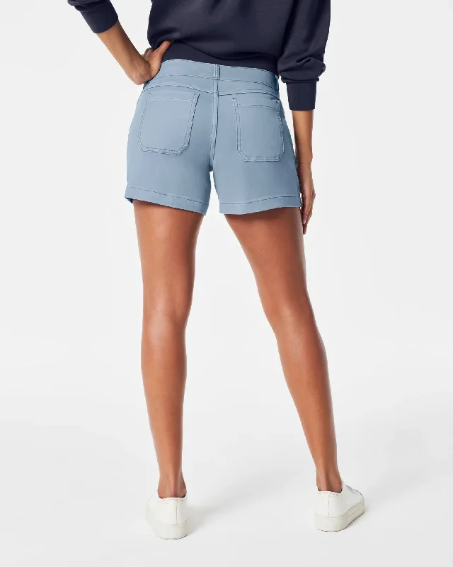 Spanx Stretch Twill Shorts Mountain Blue