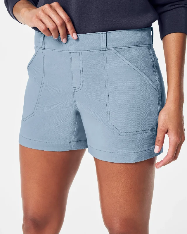 Spanx Stretch Twill Shorts Mountain Blue