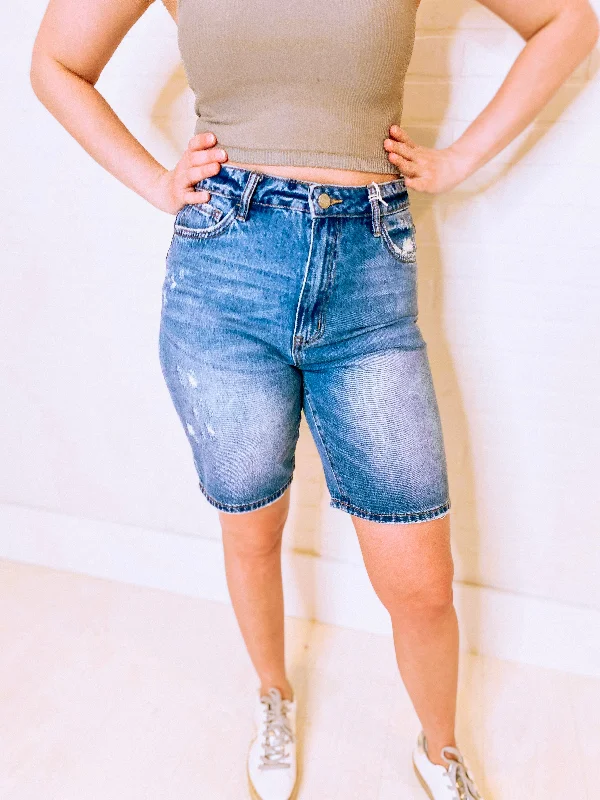 Tammie Relaxed Bermuda Denim Shorts